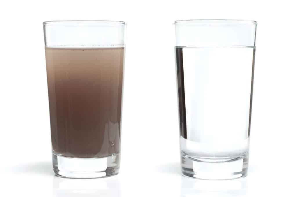 Two Glasses With Clear and Dirty Water | Poor Water Quality